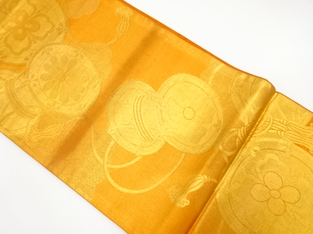 JAPANESE KIMONO / ANTIQUE FUKURO OBI / SILK / WOVEN DRUM